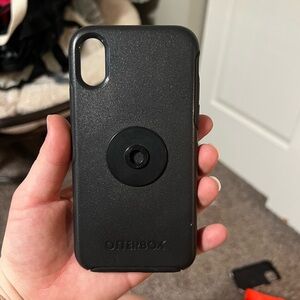💙Black I phone xs otter box case